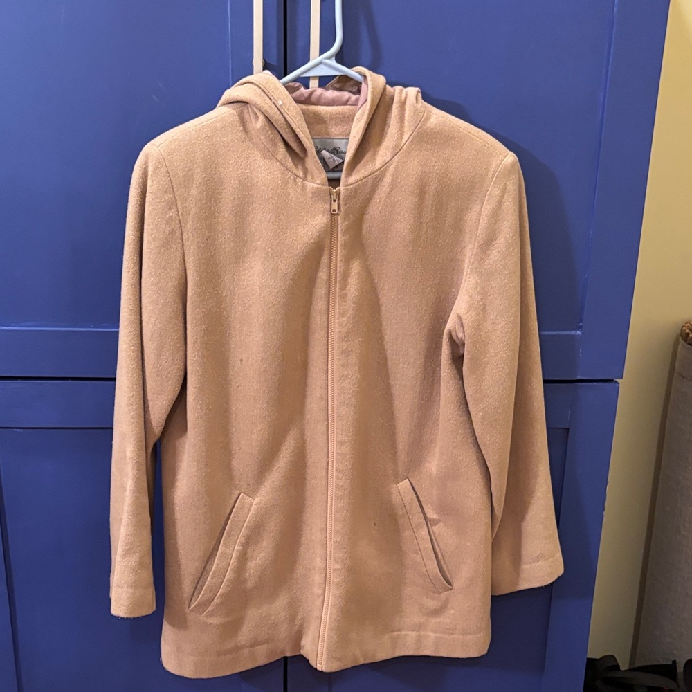 Eddie Bauer Tan Wool Pea Coat for Women